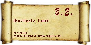 Buchholz Emmi névjegykártya